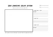 English Worksheet: Our Amazing Solar System