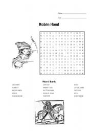 Robin Hood Crossword Puzzle