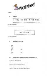 English worksheet: Personal Pronouns