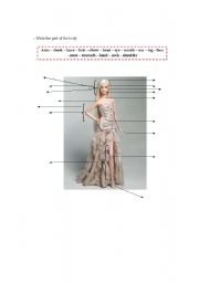 English Worksheet: Body parts