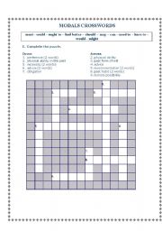 English Worksheet: MODAL VERBS