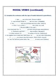 English Worksheet: MODAL VERBS Part II
