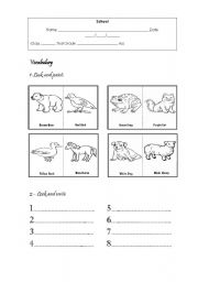 English Worksheet: Colors and Numbers
