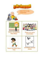 English worksheet: In the classroom