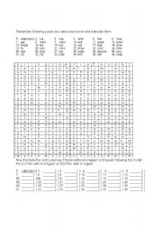 English Worksheet: VERBS PUZZLES