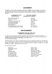 English Worksheet: AGREEIND AND DISAGREEING