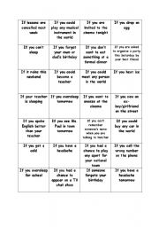 English Worksheet: Conditionals Game
