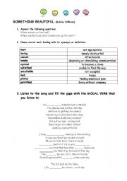 English worksheet: SOMETHING BEAUTIFUL