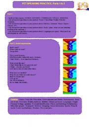 Pet Speaking Practice : Parts 1 & 2.