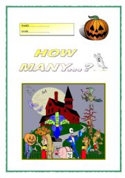 English Worksheet: How many...?