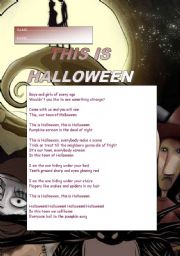 English Worksheet: This is Halloween