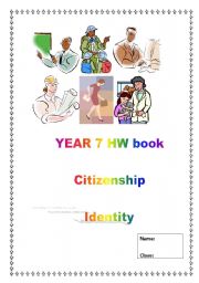 English Worksheet: Identity homework book