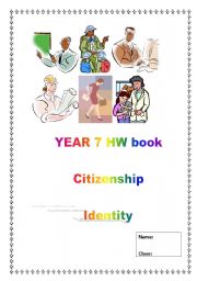 English worksheet: Identity homework book