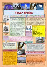 English Worksheet: Tower Bridge. (2 pages)