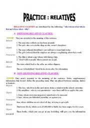 English Worksheet: THE RELATIVES