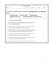 English worksheet: have/dont have