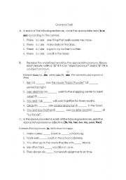 English Worksheet: Grammar Test