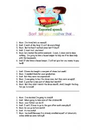 English Worksheet: Son!! Tell your mother that...