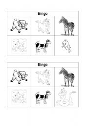 animal bingo 1/2