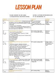 English Worksheet: LESSON PLAN (PRESENT CONTINUOUS FOR FUTURE)