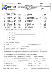 English Worksheet: Numbers in the supermarket