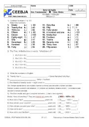 English worksheet: Numbers in the supermarket