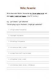 English Worksheet: Walter, the worrier