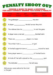 English worksheet: Penalty Shoot Out