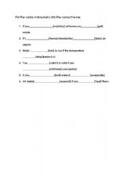 English Worksheet: conditional