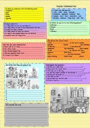 English Worksheet: Test ,including exercises based on vocabulary,grammar