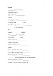English worksheet: Asking questions: Present past and future