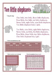 Ten little elephants