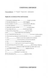 English Worksheet: Conditional Sentences