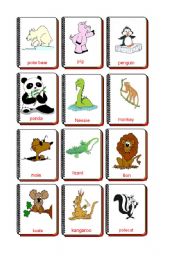 English Worksheet: Flashcards animals 4