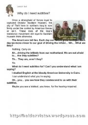 English Worksheet: Lesson from the famous youtube funny video