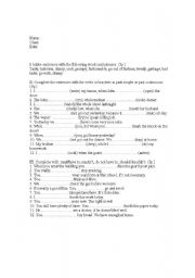 English worksheet: revision