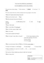 English Worksheet: Narnia worksheet 1