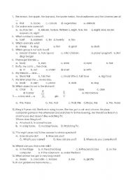 English worksheet: vocabulary revision ex