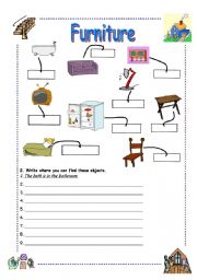 English Worksheet: Furniture