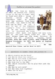 English Worksheet: Pair Work Activity - Simple Past - 2 pages plus Key