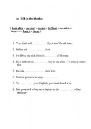 English worksheet: General Vocabulary 