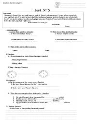 English worksheet: test