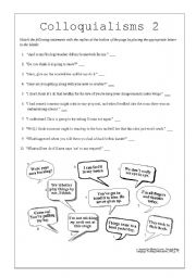 English Worksheet: Colloquialisms 2