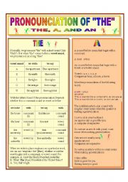 English Worksheet: DEFINITE AND INDEFINITE ARTICLES