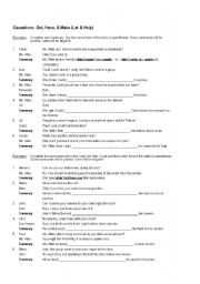 English Worksheet: Causatives - Get, Have, and Make