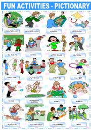 English Worksheet: FUN ACTIVITIES - PICTIONARY