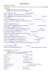 English Worksheet: comparatives-superlatives + as ... as (with key)