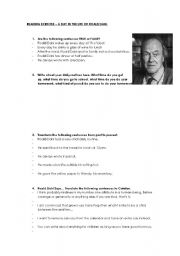 English Worksheet: ROALD DAHL - DAILY ROUTINES EXERCISE