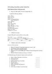 English Worksheet: Harry Potter and the Goblet of Fire