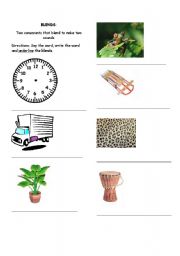 English worksheet: Blends